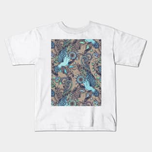 Flight of Fancy – aqua, mint, taupe Kids T-Shirt